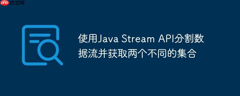 使用java stream api分割数据流并获取两个不同的集合