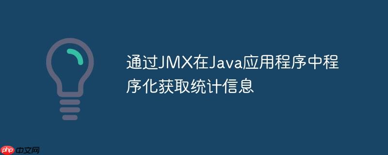 通过JMX在Java应用程序中程序化获取统计信息