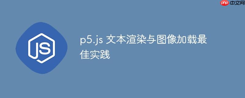 p5.js 文本渲染与图像加载最佳实践