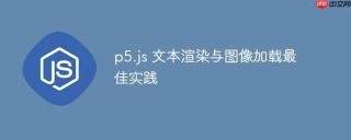 p5.js 文本渲染与图像加载最佳实践