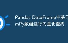 Pandas DataFrame中基于NumPy数组进行向量化查找