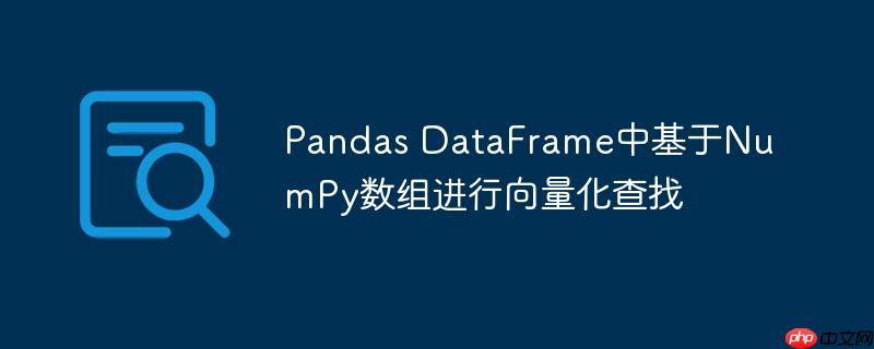 Pandas DataFrame中基于NumPy数组进行向量化查找
