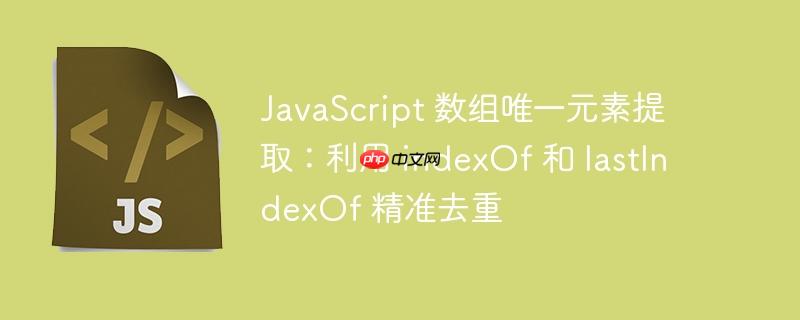 JavaScript 数组唯一元素提取：利用 indexOf 和 lastIndexOf 精准去重
