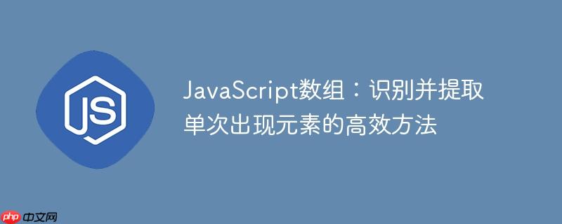 JavaScript数组：识别并提取单次出现元素的高效方法