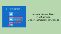 Recover From a Drive Not Showing Under Troubleshoot Options