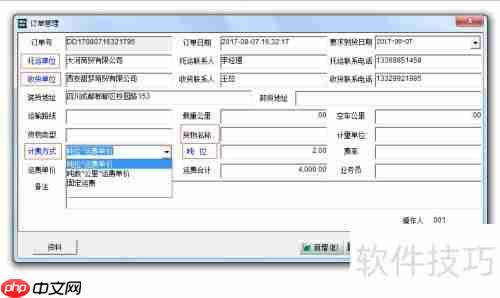运输管理系统开订单的操作指南