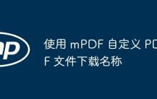 使用 mPDF 自定义 PDF 文件下载名称