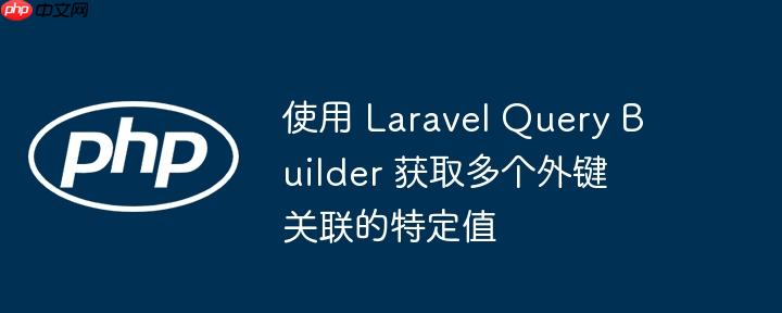 使用 Laravel Query Builder 获取多个外键关联的特定值-小浪学习网