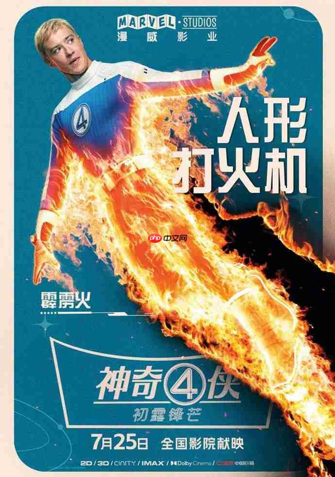 《神奇四侠：初露锋芒》人物海报曝光！漫威第一“权威”家庭