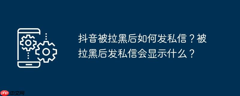 抖音被拉黑后如何发私信？被拉黑后发私信会显示什么？