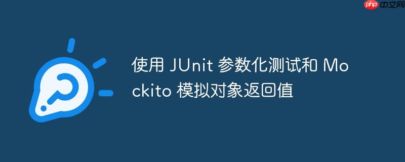 使用 JUnit 参数化测试和 Mockito 模拟对象返回值-小浪学习网