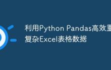 利用Python Pandas高效重塑复杂Excel表格数据