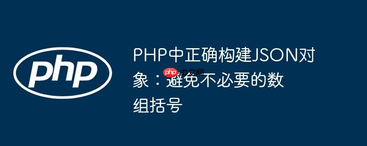 PHP中正确构建JSON对象:避免不必要的数组括号