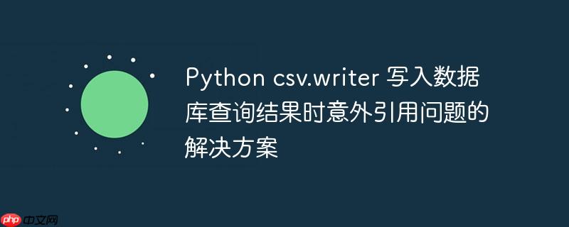 Python csv.writer 写入数据库查询结果时意外引用问题的解决方案-小浪学习网