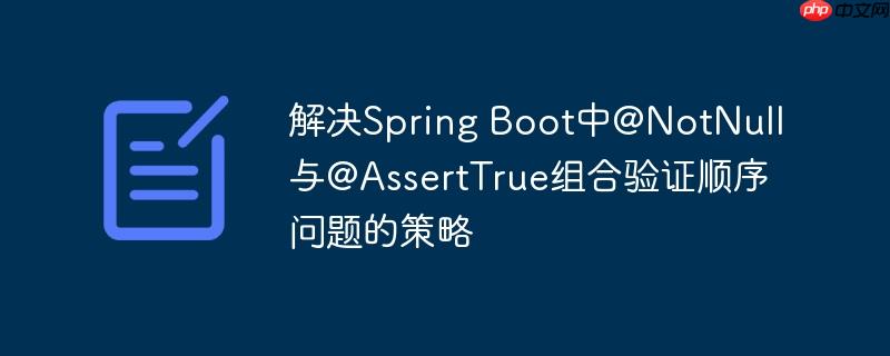 解决Spring Boot中@NotNull与@AssertTrue组合验证顺序问题的策略-小浪学习网