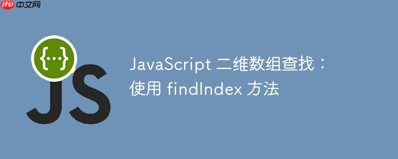 javascript 二维数组查找：使用 findindex 方法