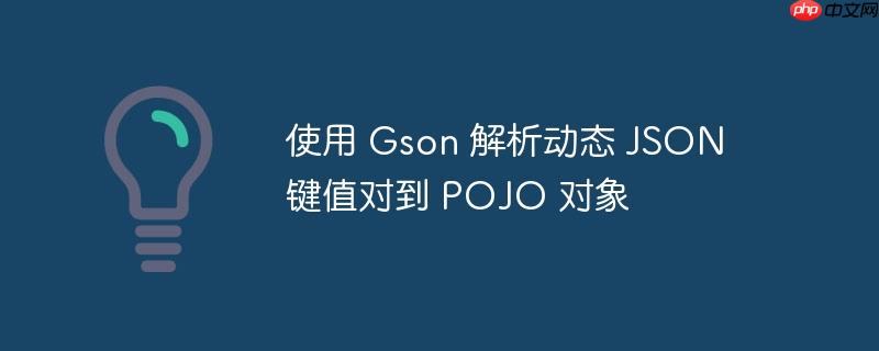 使用 Gson 解析动态 JSON 键值对到 POJO 对象-小浪学习网
