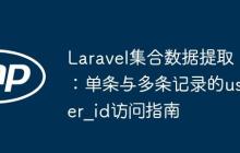 Laravel集合数据提取：单条与多条记录的user_id访问指南