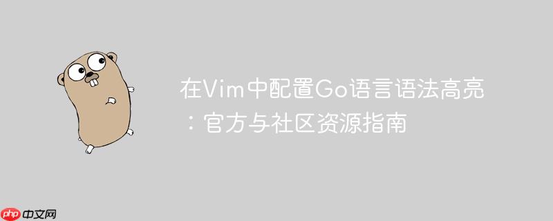 在Vim中配置Go语言语法高亮：官方与社区资源指南-小浪学习网