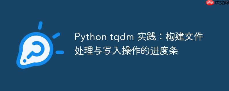 Python tqdm 实践：构建文件处理与写入操作的进度条
