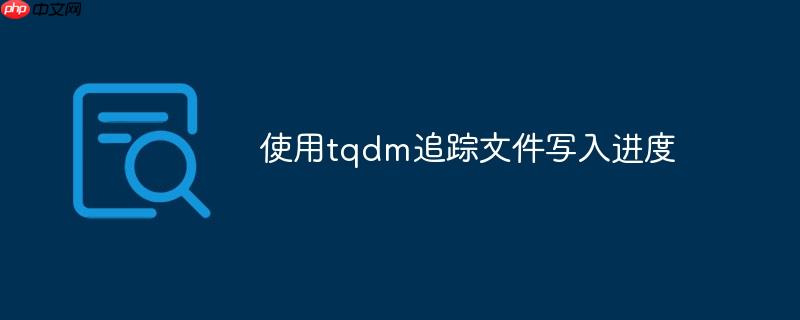 使用tqdm追踪文件写入进度