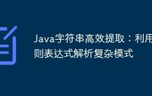 Java字符串高效提取：利用正则表达式解析复杂模式