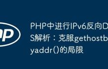 PHP中進(jìn)行IPv6反向DNS解析：克服gethostbyaddr()的局限