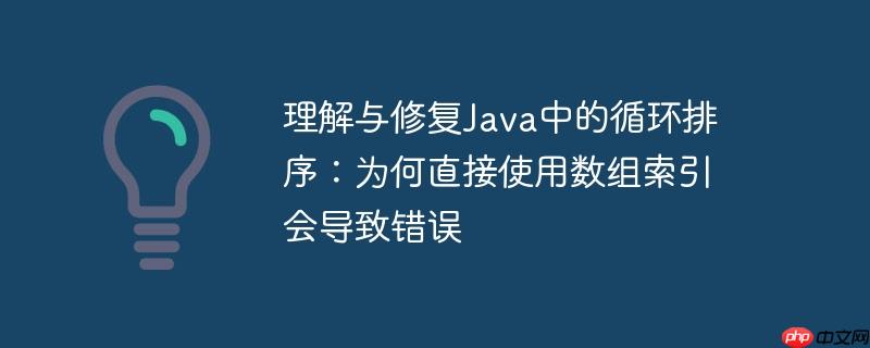 理解与修复Java中的循环排序：为何直接使用数组索引会导致错误-小浪学习网