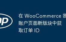 在 WooCommerce 我的賬戶頁(yè)面新版塊中獲取訂單 ID
