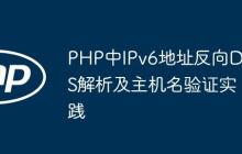 PHP中IPv6地址反向DNS解析及主機(jī)名驗(yàn)證實(shí)踐