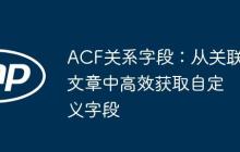 ACF關(guān)系字段：從關(guān)聯(lián)文章中高效獲取自定義字段