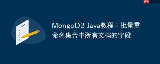 MongoDB Java教程：批量重命名集合中所有文档的字段