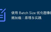使用 Batch Size 优化图像数据加载：原理与实践