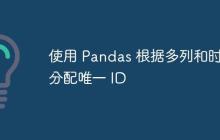 使用 Pandas 根据多列和时间分配唯一 ID