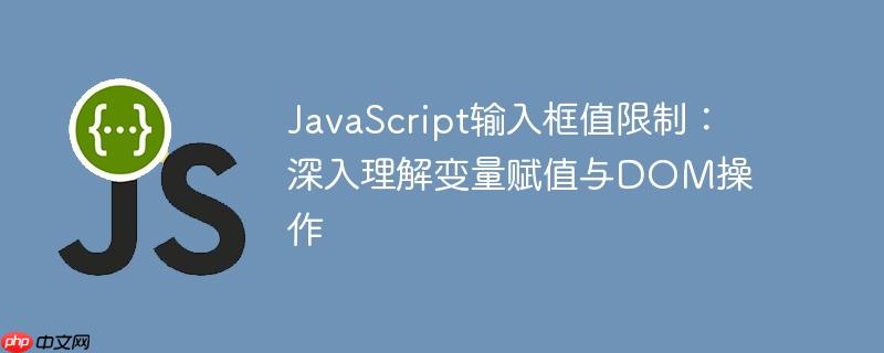 JavaScript输入框值限制：深入理解变量赋值与DOM操作-小浪学习网