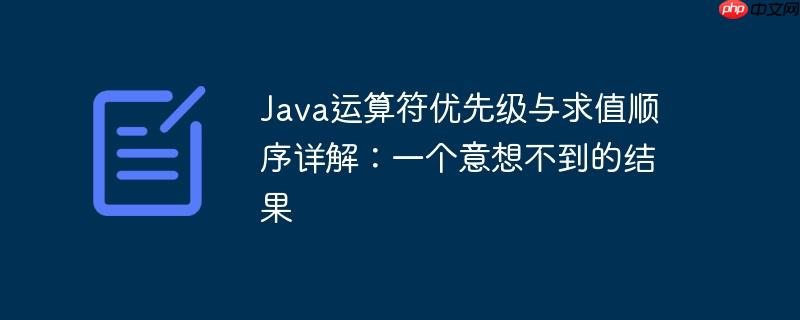 java运算符优先级与求值顺序详解:一个意想不到的结果