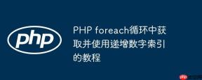 PHP foreach循环中获取并使用递增数字索引的教程
