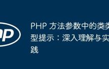 PHP 方法参数中的类类型提示：深入理解与实践
