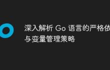 深入解析 Go 语言的严格依赖与变量管理策略