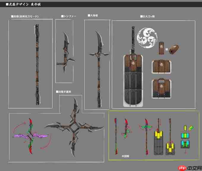 帅的不行!曝《狂野之心S》大量武器怪物设定图!