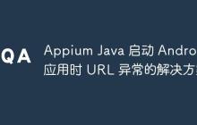 Appium Java 啟動 Android 應用時 URL 異常的解決方案
