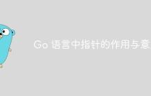 Go 语言中指针的作用与意义