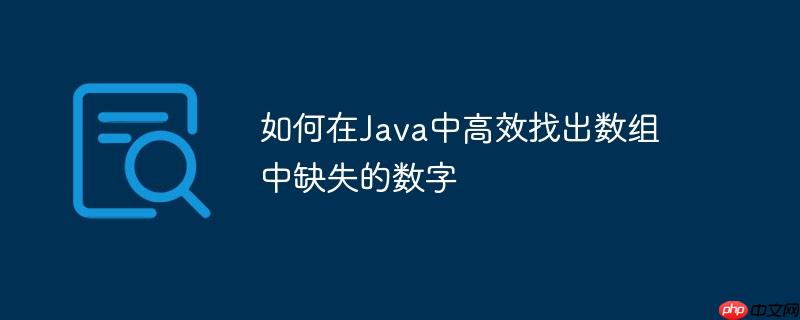 如何在java中高效找出数组中缺失的数字