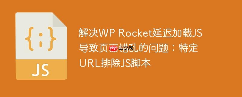 解决wp rocket延迟加载js导致页面错乱的问题：特定url排除js脚本