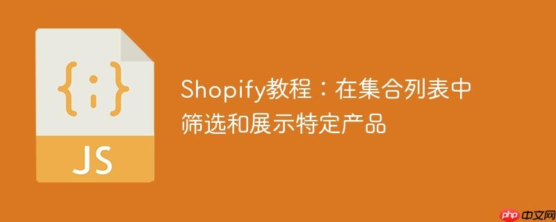 shopify教程：在集合列表中筛选和展示特定产品
