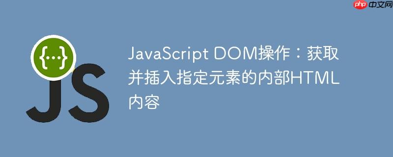 JavaScript DOM操作：获取并插入指定元素的内部HTML内容-小浪学习网