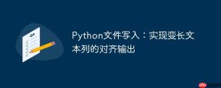 Python文件写入：实现变长文本列的对齐输出