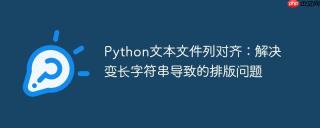 Python文本文件列对齐：解决变长字符串导致的排版问题