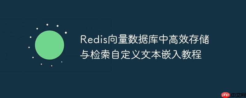 Redis向量数据库中高效存储与检索自定义文本嵌入教程

