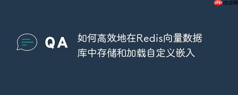 如何高效地在Redis向量数据库中存储和加载自定义嵌入-小浪学习网